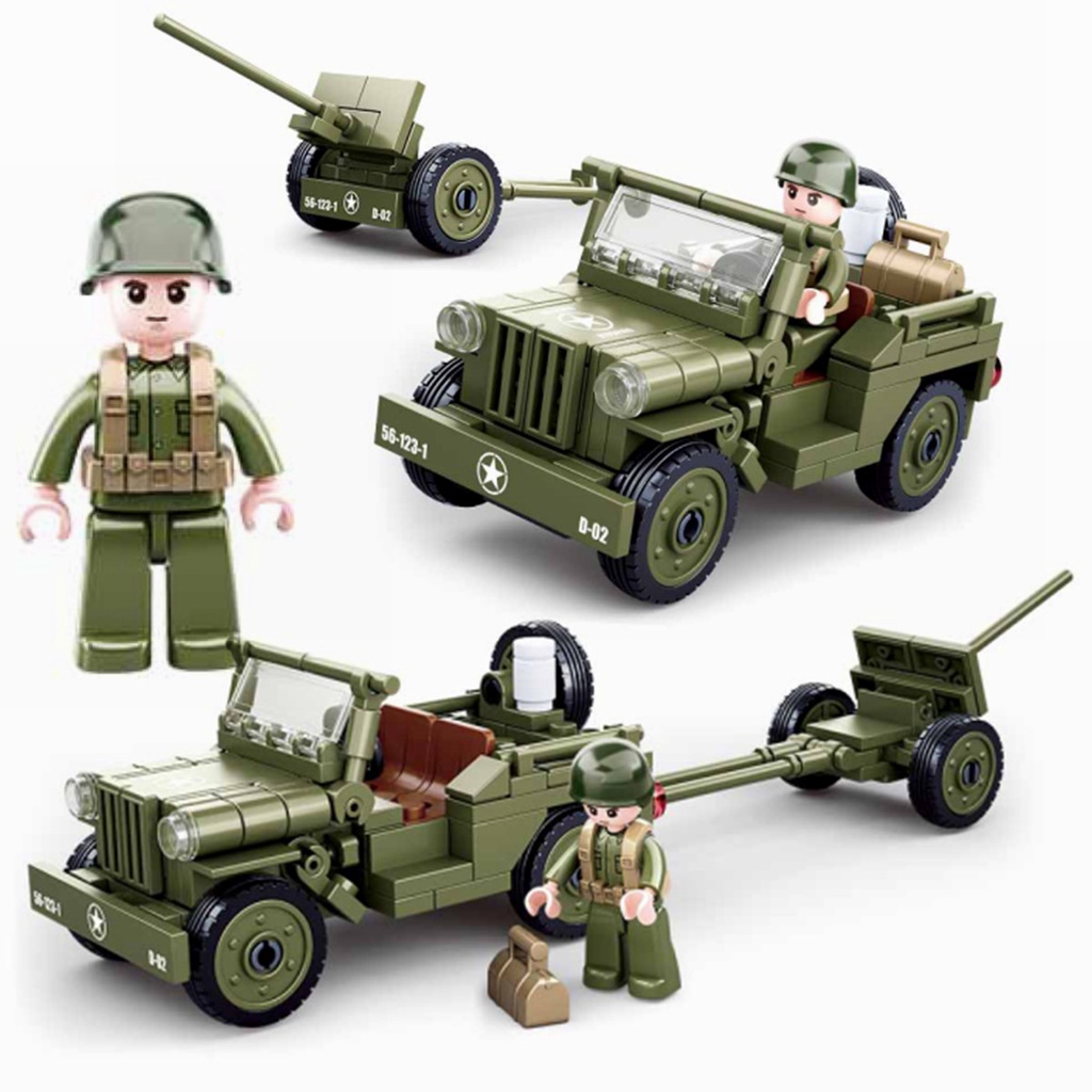 Sluban Klemmbausteine WWII M4A3 (76W) Medium Tank, M38-B1110
