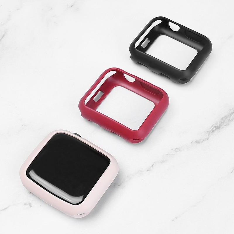 Vỏ bọc đồng hồ thông minh silicone cao su dẻo kích thước 42mm 38mm 40mm 44mm dành cho Apple iWatch 6 5 4 3 2 1