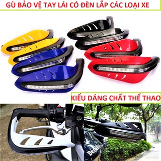 GÙ CHỐNG ĐỔ XE MÁY BẢO VỆ TAY LÁI CÓ ĐÈN SIÊU NGẦU LẮP CÁC LOẠI XE