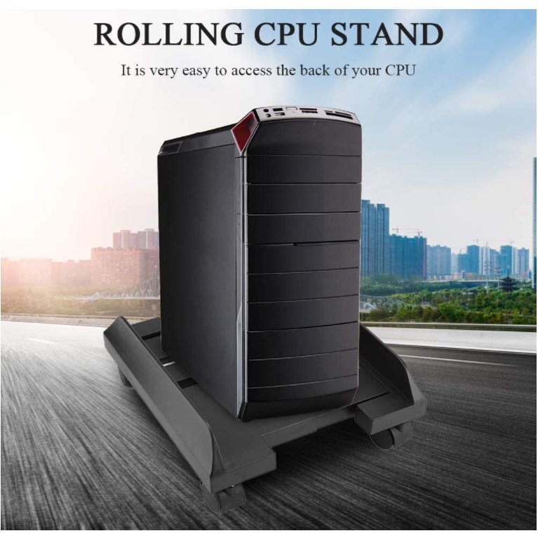 Đế kê thùng máy tính co giãn có thể di chuyển qua 4 bánh xe Rolling CPU ...
