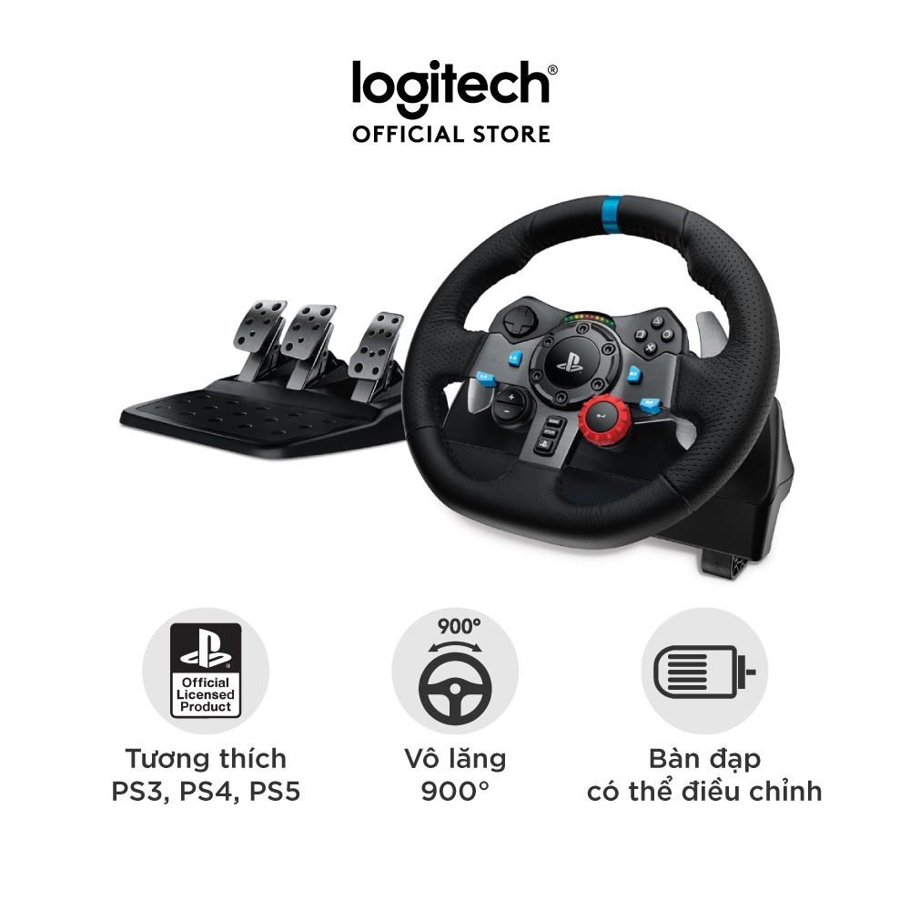 Vô lăng đua xe Logitech G29 Driving Force phù hợp PS5, PS4, PC, Mac