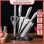Bộ Dao Nhà Bếp Nhật Bản Cao Cấp Inox 6 Món - Bộ Dao Nhật Tặng Khay Đựng