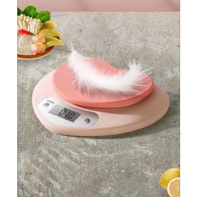 Cân tiểu ly ,cân nhà bếp mini 5kg hình trái tim độ chính xác cao sử dụng đong đếm gia vị