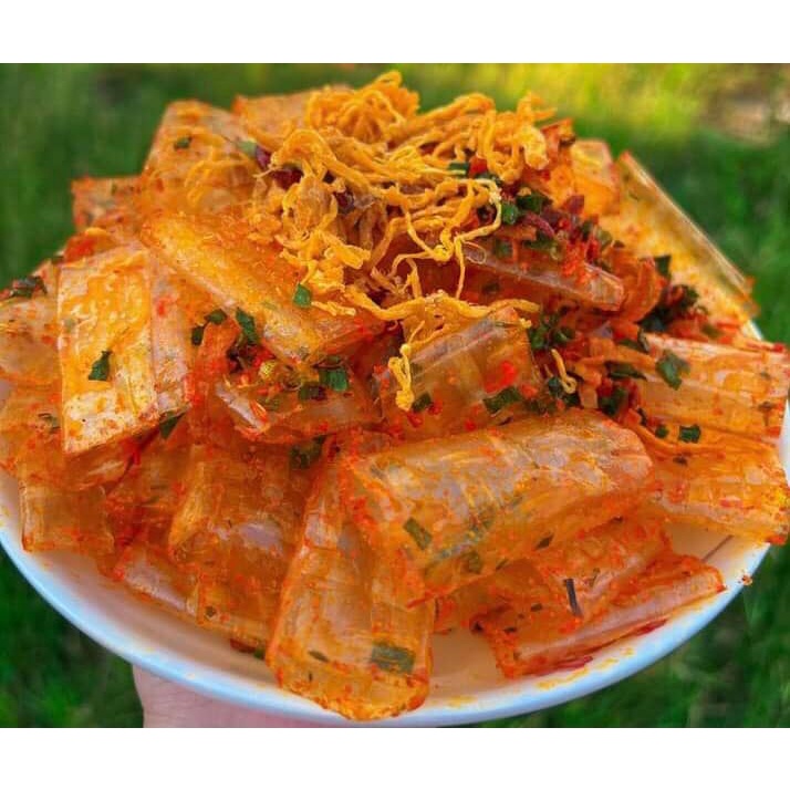 bánh tráng mix khô gà cay