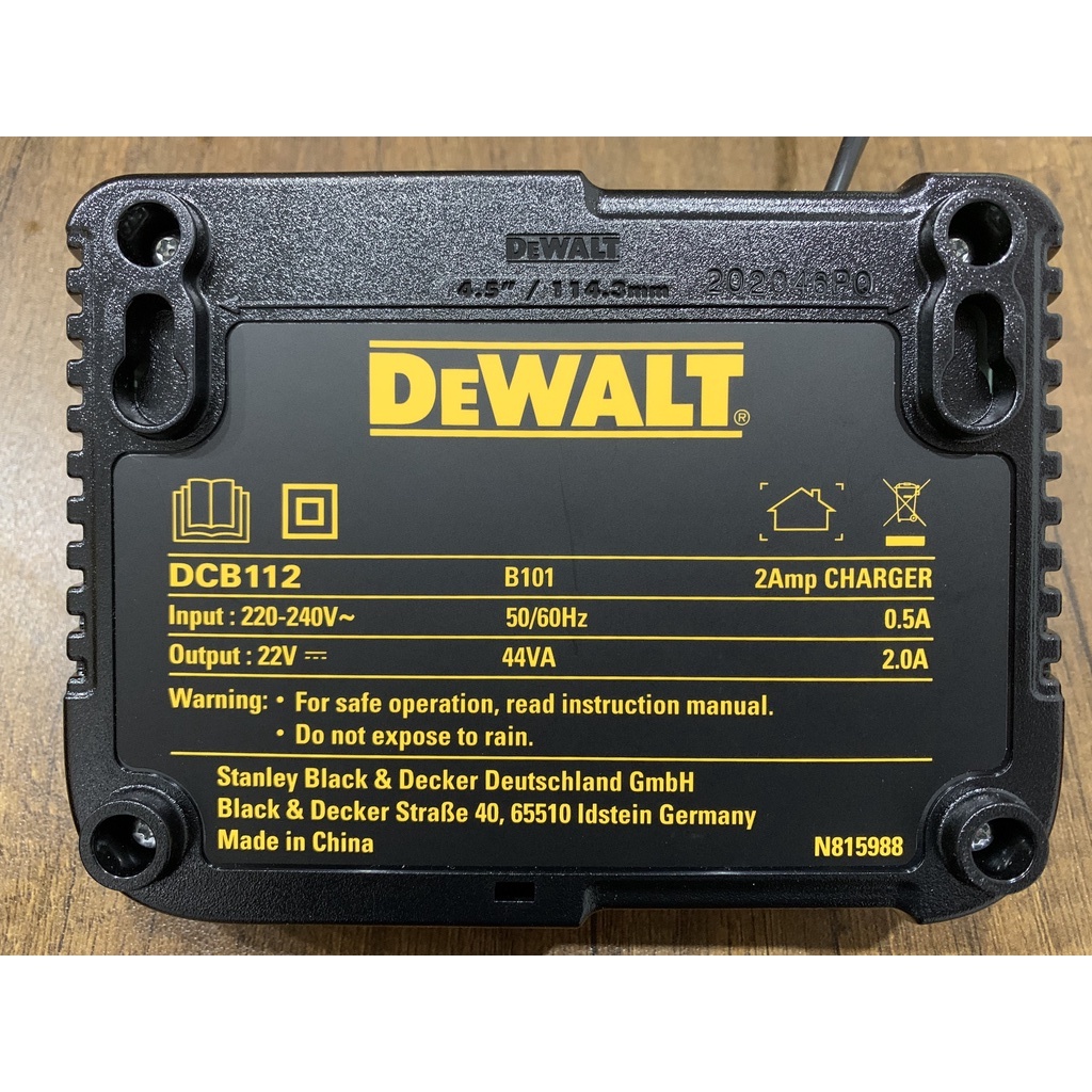 [HÀNG CHÍNH HÃNG MỚI 100%] BỘ SẠC PIN 10.8 - 18V 2Ah DEWALT DCB112-B1