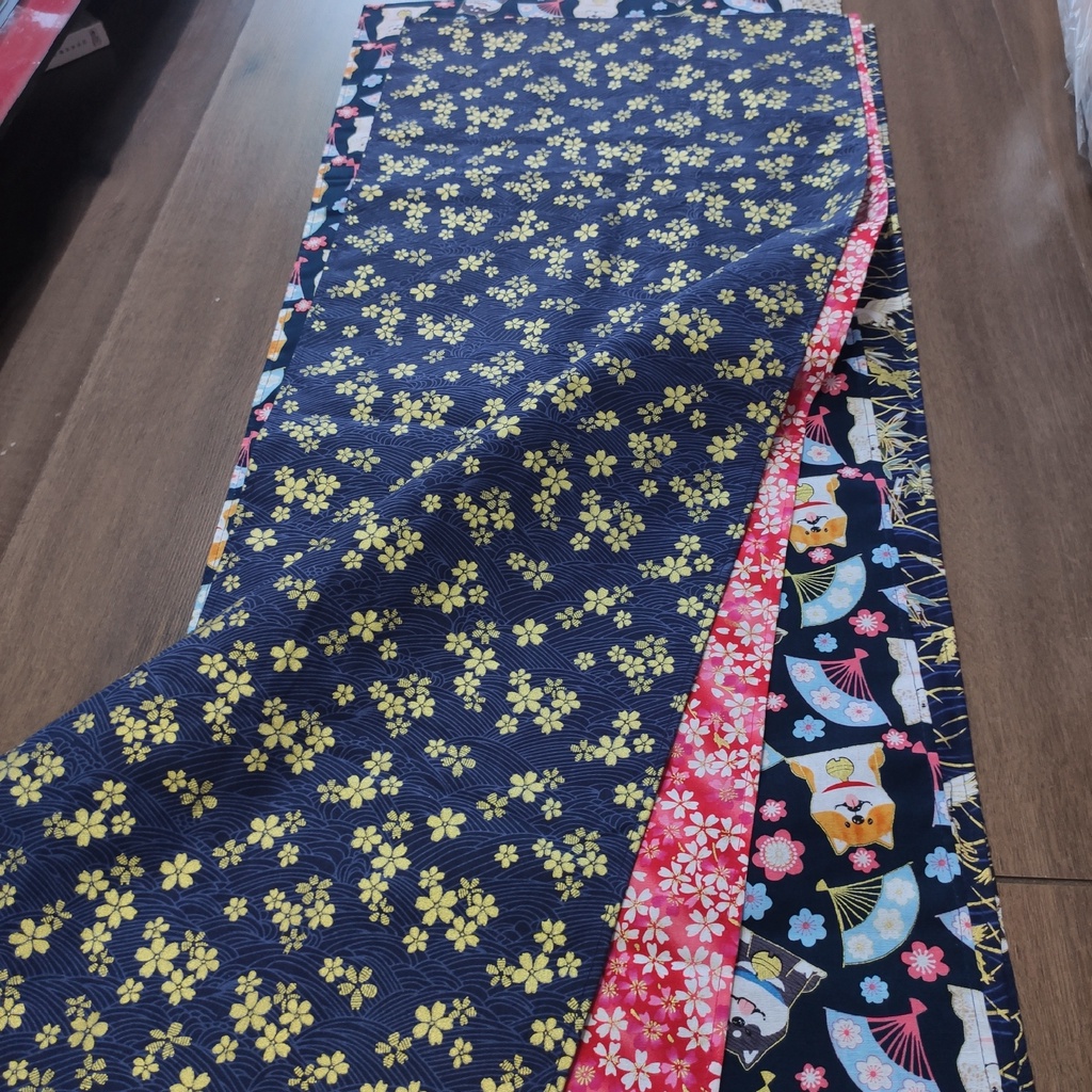 Khăn đa năng gói quà các kiểu trang trí Nhật vải nhũ kim 34x95cm/vải Nhật khăn đa năng gói quà