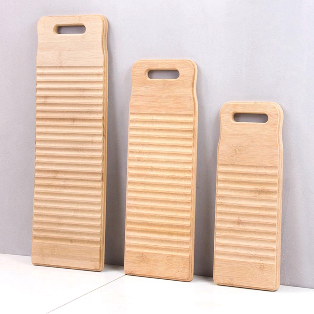 DONOVANQQ Washboard Hướng dẫn sử dụng thân thiện với môi trường Tre dày chống trượt Bảng giặt di động