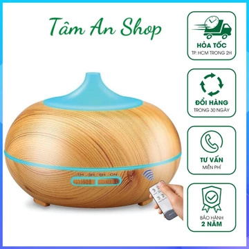 Máy khuếch tán tinh dầu, máy xông tinh dầu Bí Ngô kèm 1 tinh dầu (BH 24 tháng) có remot điều khiển, tự ngắt khi hết nước
