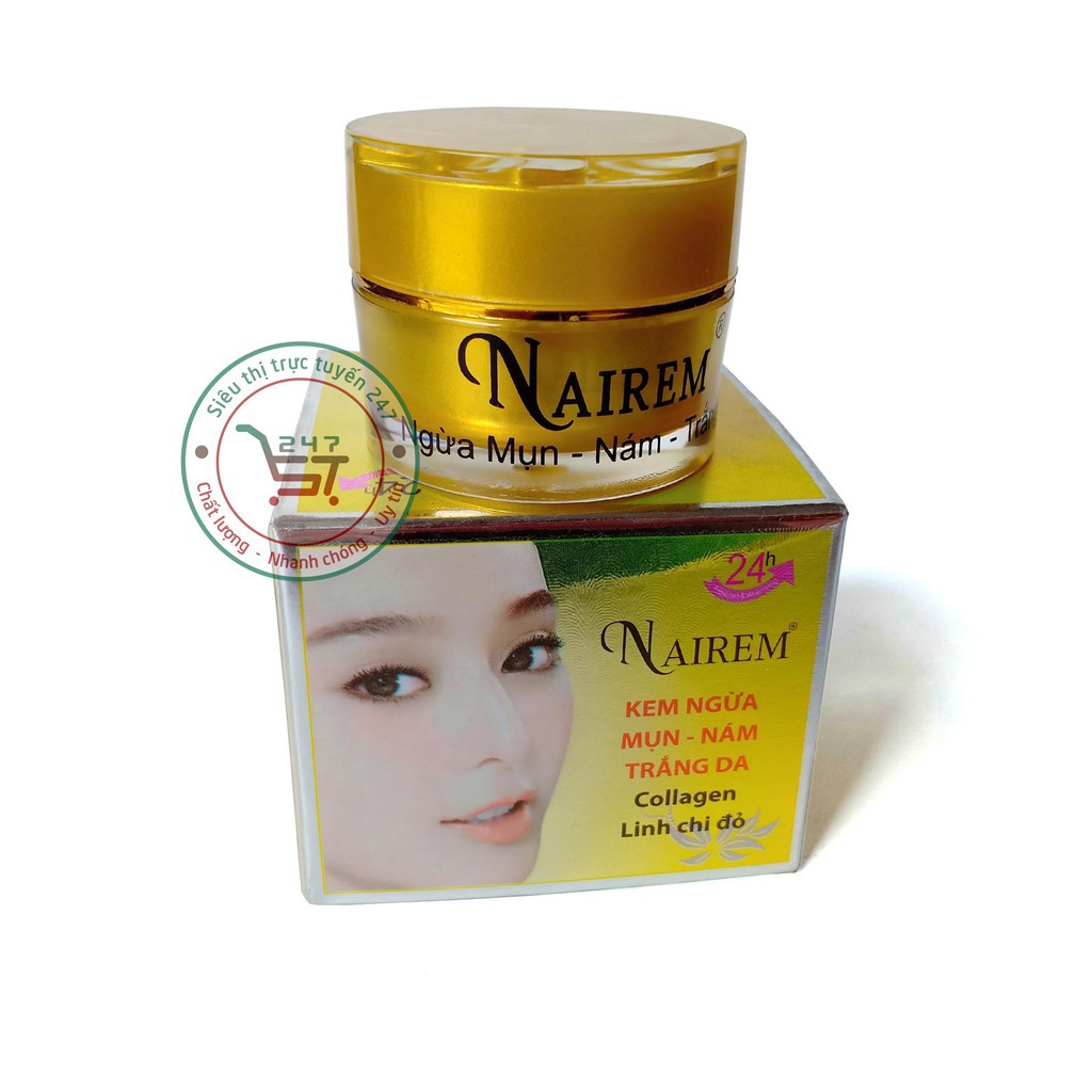 Kem Mụn Nám Trắng da Chống lão hóa Nhăn da Nairem 8g (Vàng)
