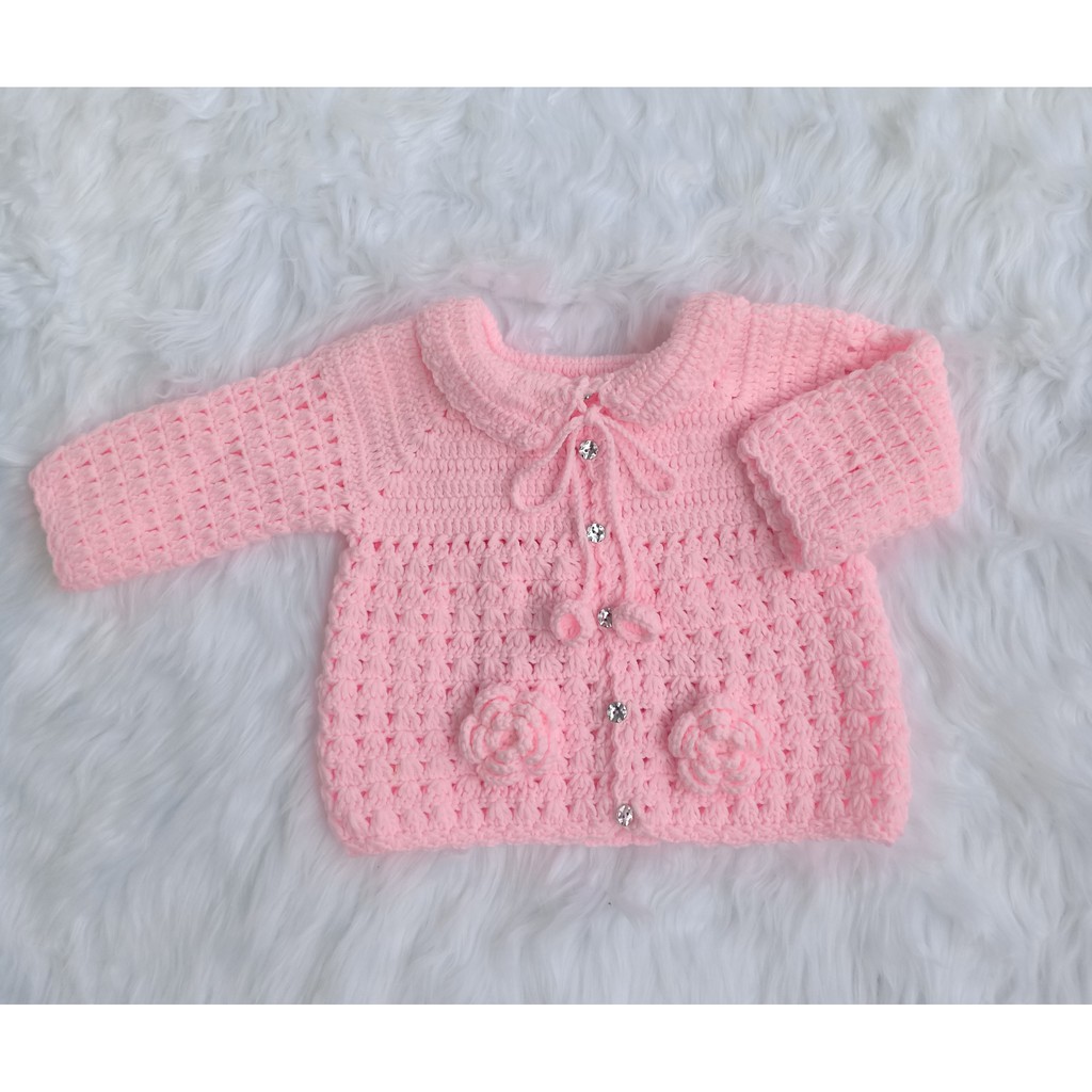 Áo Len Đan Tay Cho Bé Gái Từ 1 - 24 Tháng | Shopee Việt Nam