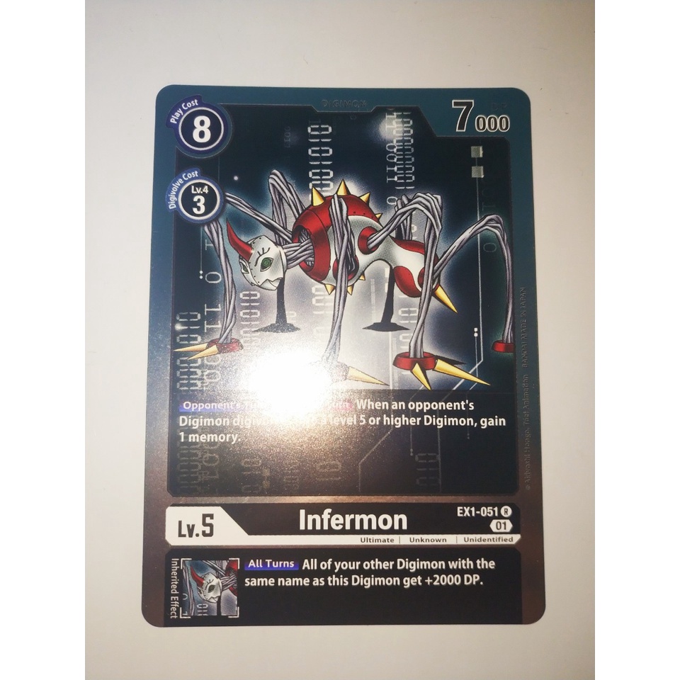 Thẻ bài Digimon - TCG - Infermon / EX1-051' | Shopee Việt Nam