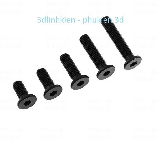 10 con bulong lục giác đầu dẹp Thép đen , ốc lục giác đầu dẹp M5 ...