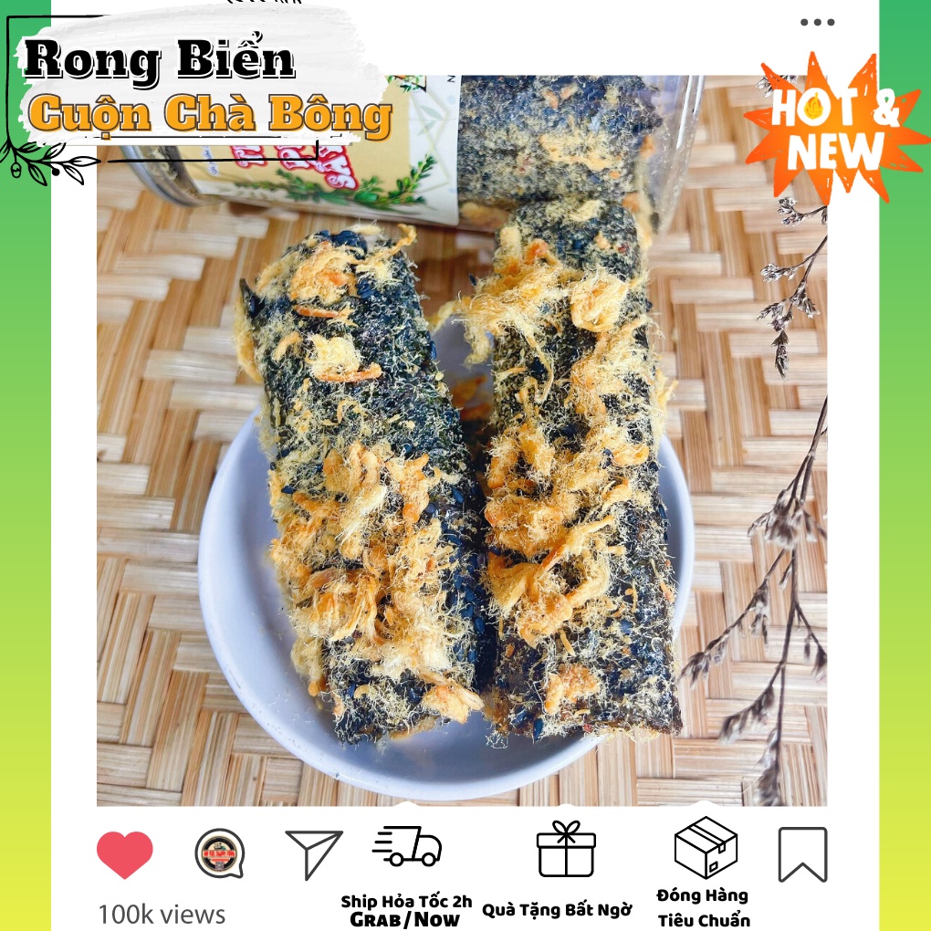 Rong Biển Cuộn Mè Chà Bông Giòn 150Gr | Shopee Việt Nam
