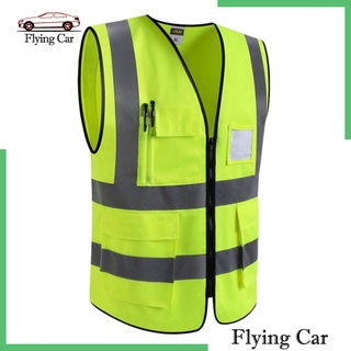 Áo Vest phản quang có khả năng hiển thị cao Mặt trước - Vàng,