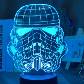 SQ2 Star Wars Master Yoda 3D Đèn Led Văn Phòng Tại Nhà Bàn Acrylic Đèn 7 Màu Pin USB Acrylic Quà Tặng Halloween Q