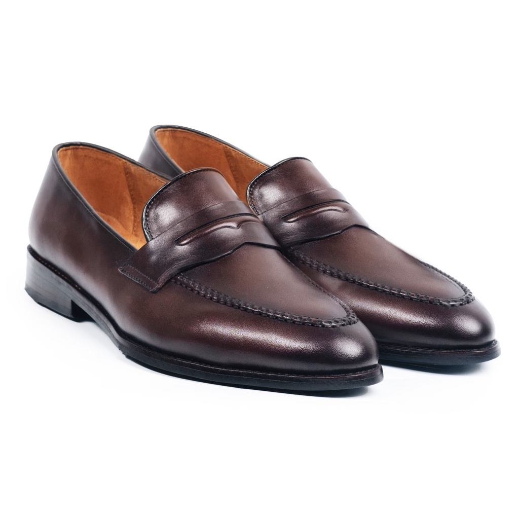 Ảnh Giày Tây Lười Cao Cấp Classic Loafer - LF02 - Da Bò Ý Lót Trong Da Bò Mộc - Thương hiệu Be Classy 3