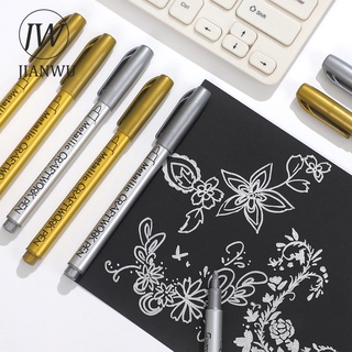 Jianwu 1 Vàng Bạc Kim Loại Màu Bút Sinh Viên Vẽ Highlighter Bút Viết Đồ Dùng Học Tập Văn Phòng Phẩm