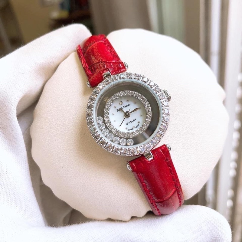 Đồng Hồ Nữ Royal Crown Chính Hãng 5308 Dây Da Mặt Nhỏ Lên Tay Cực Dễ