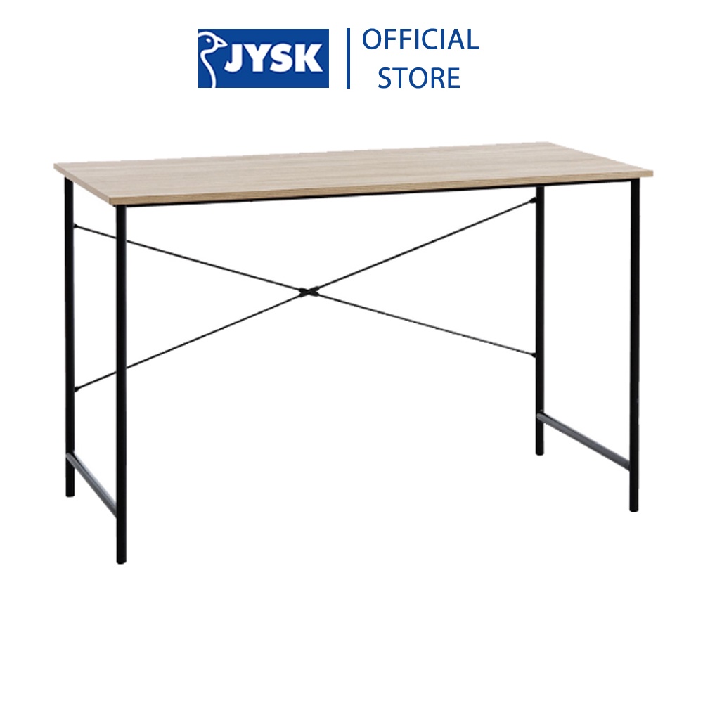 Ảnh Bàn làm việc | JYSK Vandborg | gỗ công nghiệp khung kim loại xám/đen | 120x75x60cm 1