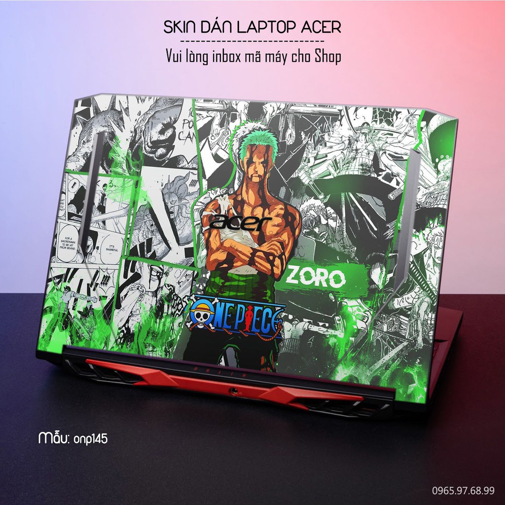 Dán decal cho các dòng Laptop Acer in hình OnePice cực đẹp