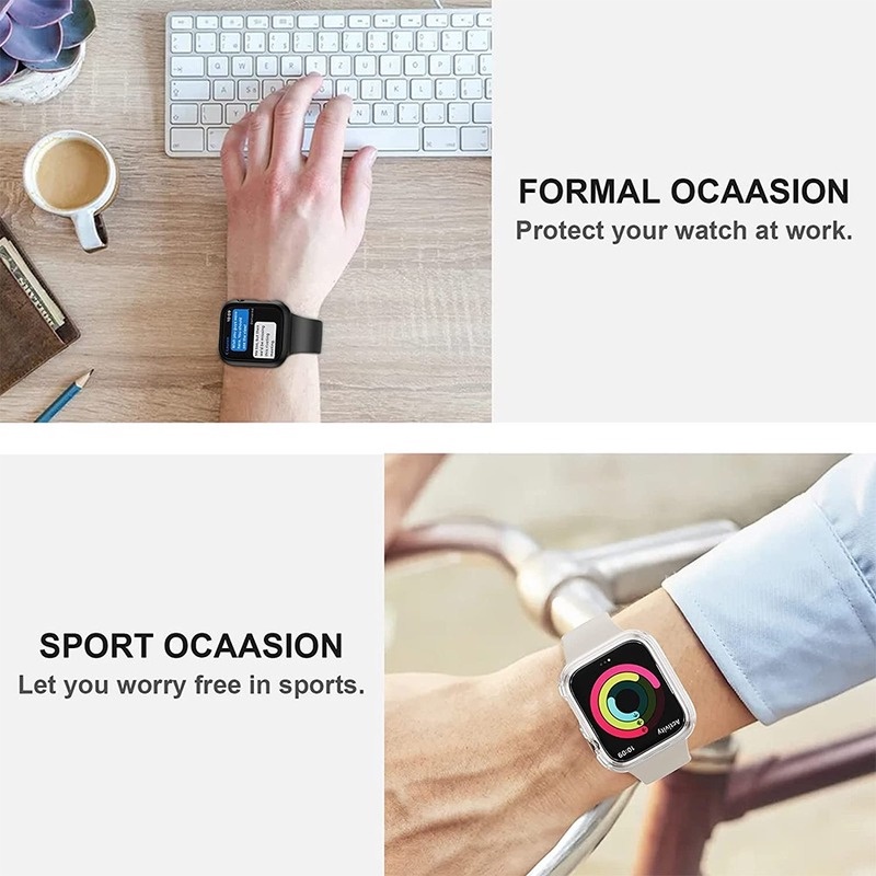 Vỏ rỗng cho Apple Watch S11 Case Ultra 3 2 49mm Series 11 10 46MM 45 41mm 44mm 40 42mm 38mm PC Bảo vệ cản cho iWatch 8 7 SE3 6 5 4 3
