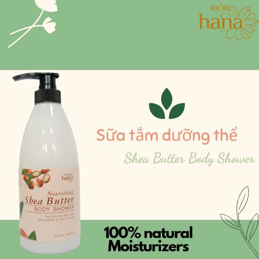 Ảnh Sữa Tắm Bơ Hạt Mỡ Dưỡng Ẩm Mịn Da RIORI HANA Nourishing Shea Butter Body Shower 750g 4