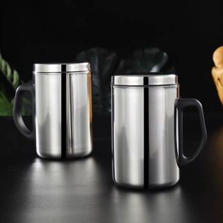 LY GIỮ NHIỆT NÓNG LẠNH 2 LỚP INOX C309-500ML INOX 304 - Ly giữ nhiệt uống cà phê, trà có tay cầm