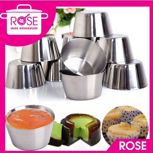 COMBO 10 Khuôn làm bánh flan inox 304 ( 7cm ) , Rau Câu , Cupcake , Làm ...