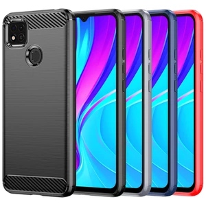 Dành Cho Xiaomi Redmi 9C 9A 9T 9i 9 10 8 7 8A Kết Cấu Bàn Chải Siêu Mỏng Chống Sốc Vỏ TPU Mềm