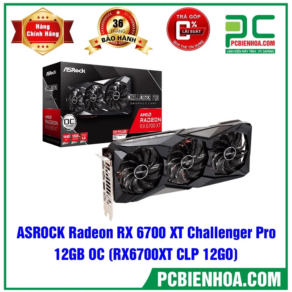 VGA ASROCK Radeon RX 6700 XT Challenger Pro 12GB OC (RX6700XT CLD