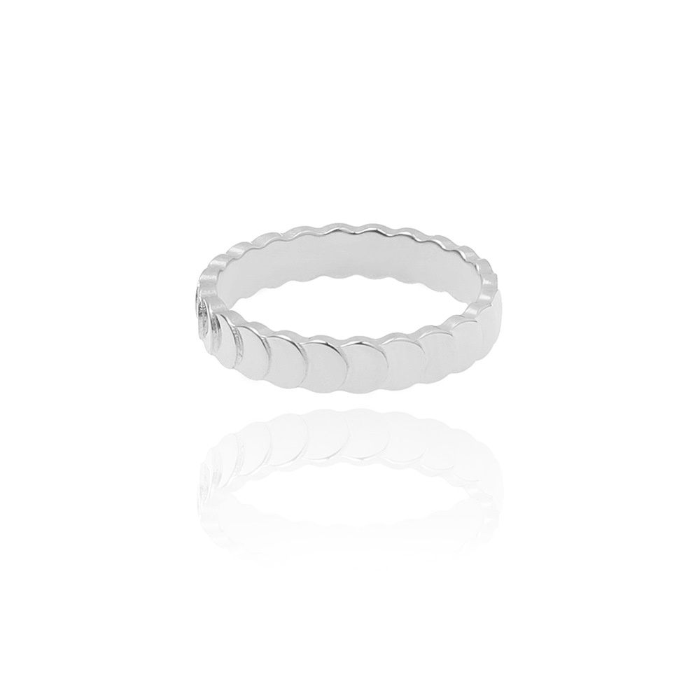 Nhẫn titan unisex form tròn kiểu vảy cá không gỉ UR2205 size 4 đến 9 BY ACCESSORIES