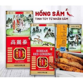 GIÁ SỐC: Hồng sâm củ 6 năm tuổi hộp thiếc đỏ 300gr Hàn Quốc