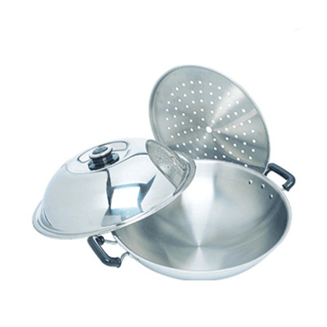 Chảo inox sâu lòng có vỉ hấp Zebra 42cm 176202. Hàng Zebra Thái Lan cao ...