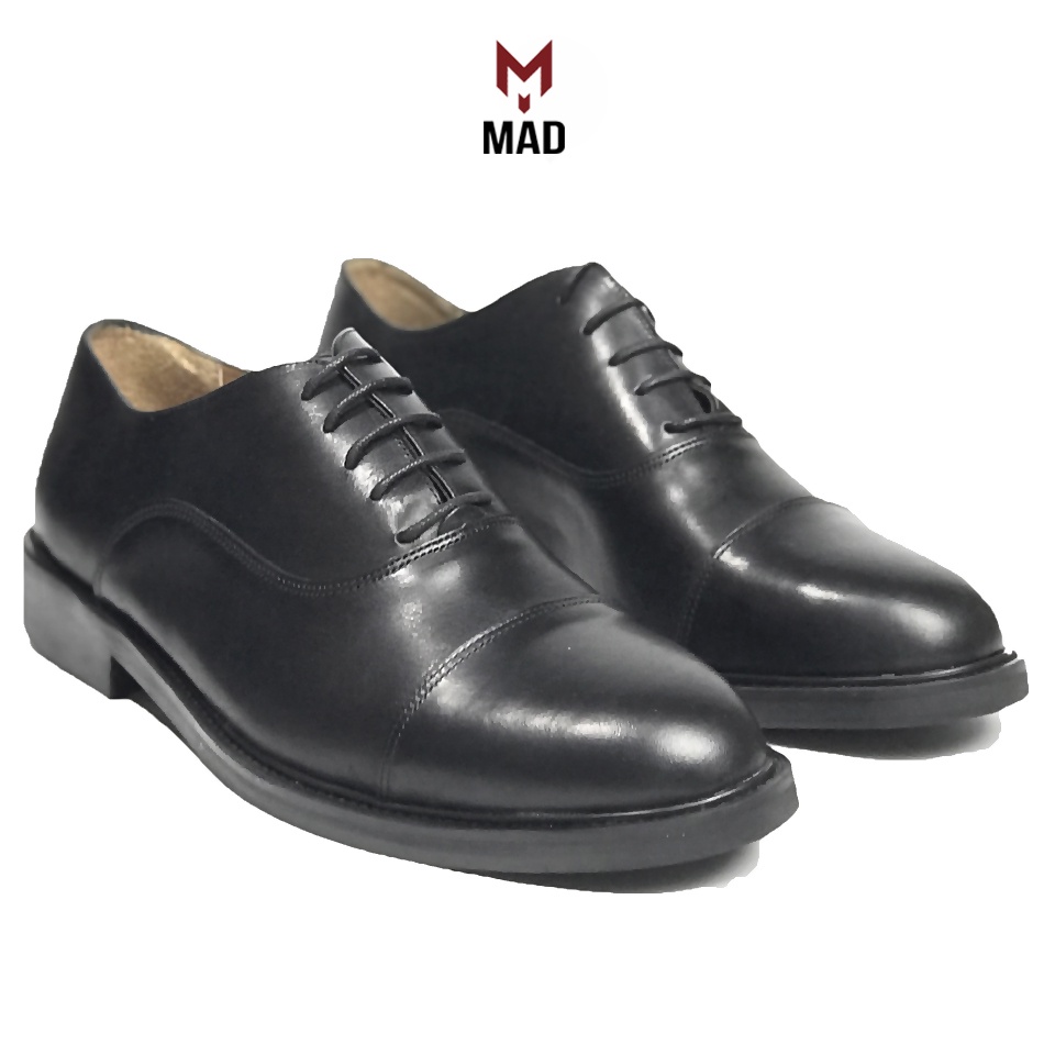 Giày tây nam MAD oxford captoe black công sở da bò ITALIA cao cấp thời trang lịch lãm