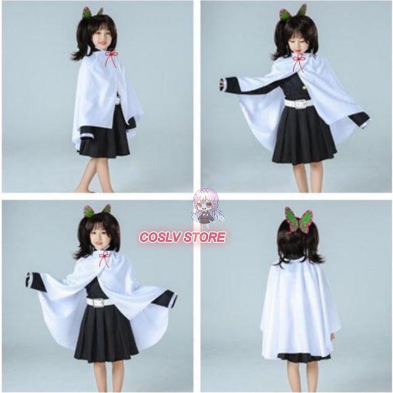 Anime Demon Slayer Cosplay Trẻ Em Kimono Kamado Nezuko Hóa Trang Tanjirou Kimetsu no Yaiba Nữ Hồng