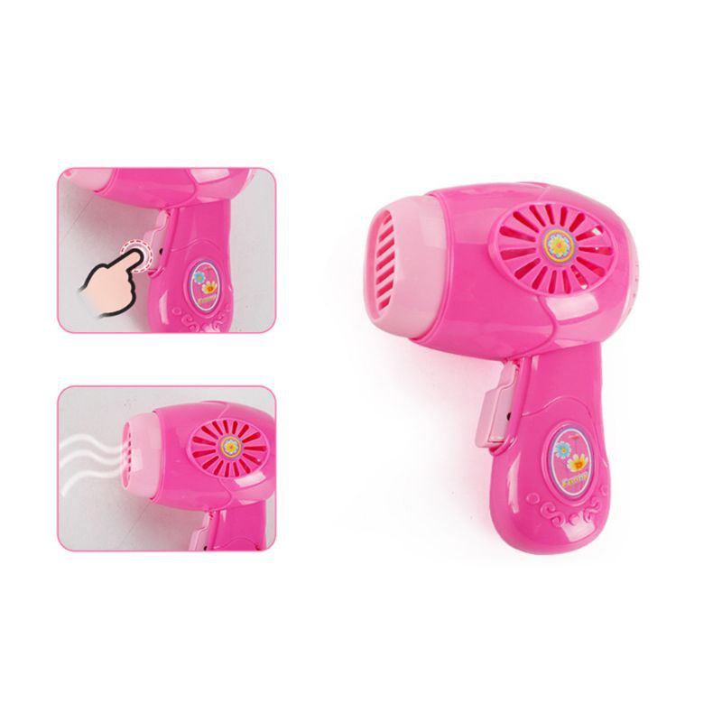 Children Kid Boy Girl Mini Kitchen Electrical Appliance Hair Dryer Toy Set Early