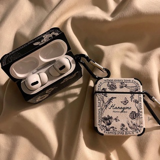 Vỏ bọc bảo vệ hộp sạc tai nghe da phối TPU silicone màu đen/ trắng thích hợp cho Airpods 1 2 3 4 Pro Pro2 3 2025