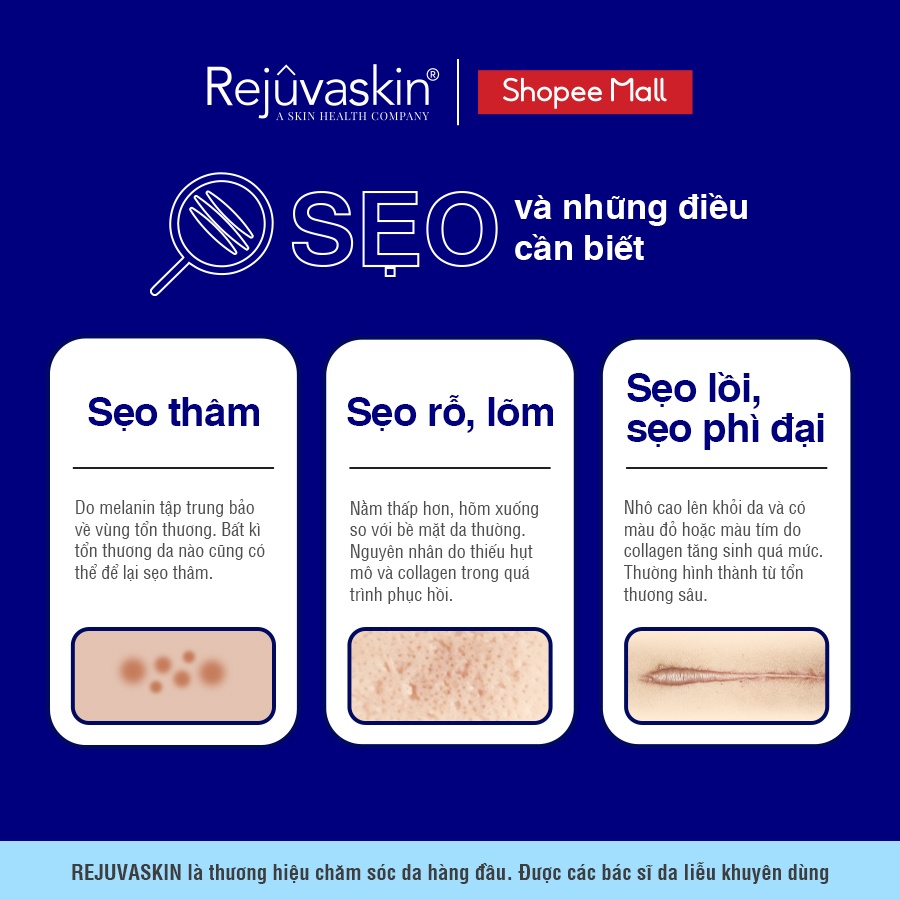 Mô tả Bộ sản phẩm ngăn ngừa sẹo lồi và sẹo phẫu thuật Rejuvaskin gel 10ml x 3.75*7.5cm - 1