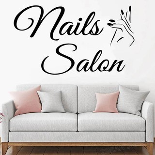 Decal Trang Trí Cửa Tiệm Nail - Spa - HairSalon - Nối Mi,  thu hút khách hàng, tăng tính thẩm mỹ cho tiệm P3