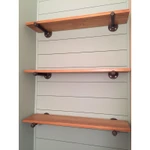 [GIÁ GỐC] kệ gỗ treo tường -  kệ ống nước kệ sách decor bằng ống săt bền đẹp trang trí nhà và quán cafe sáng tạo — ảnh 1