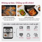 Nồi chiên không dầu 9.2 Lít Nhập Khẩu Fujihome, Nồi chiên không khí cơ tự ngắt 9.2L lòng nồi lót inox chống dính cao cấp — ảnh 7