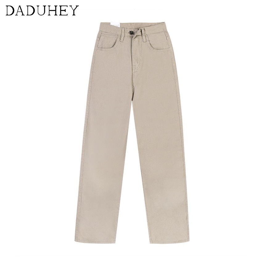 Ảnh Quần jean DADUHEY cạp cao ống rộng phong cách Hàn Quốc có 6 màu cho nữ 3