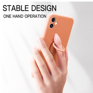 Iphone 11 12 13 14 15 Pro Max 12 13 mini Silicone Nhẫn Giá Đỡ Chân Đế Ốp Lưng Điện Thoại Dây Mềm