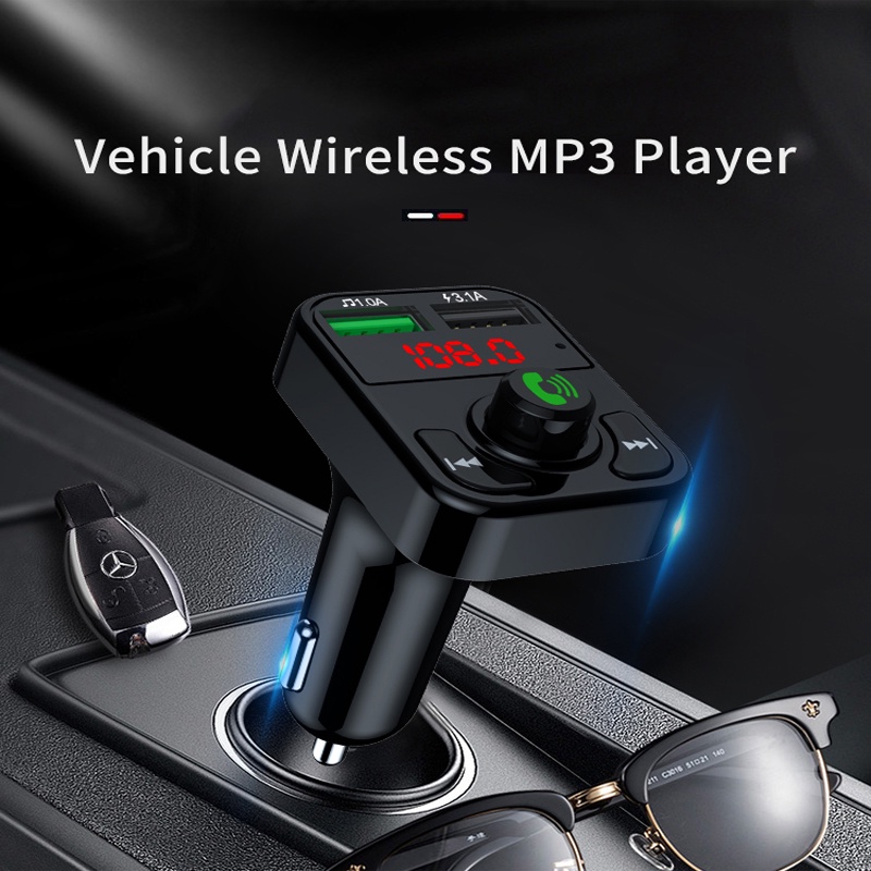 Ảnh Tẩu Sạc Xe Hơi Bluetooth VITOG Kiêm Máy Phát FM Chuyên Dụng Gồm 2 Cổng USB 1