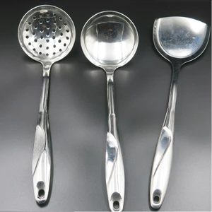 Bộ muôi đặc, muôi thủng , xẻng lật inox 304 cán dài chống gỉ cao cấp