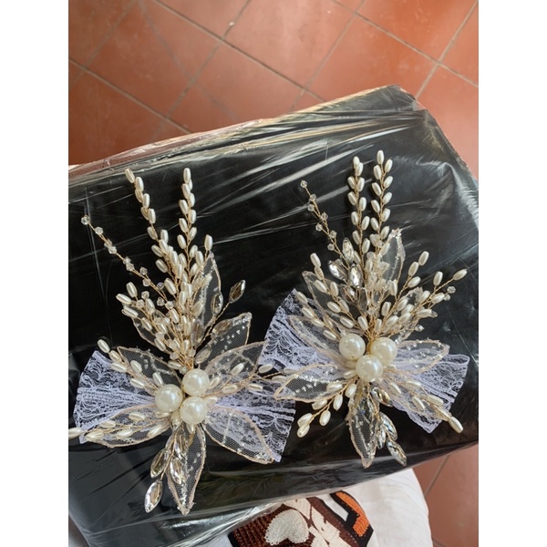 cài tóc cô dâu cả bộ 2 chiếc
