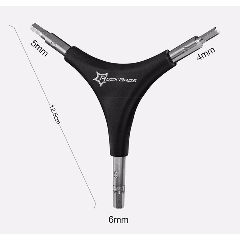 ROCKBROS Xe Đạp Nói Cờ Lê Đa Năng Tam Giác Cờ Lê 3 Trong 1 Xe Đạp Tay Di Động Bộ Dụng Cụ Sửa Chữa