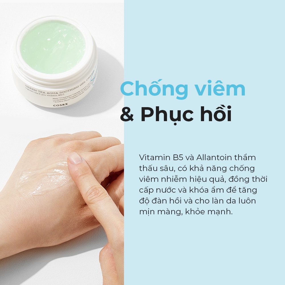 Ảnh Kem trà xanh dưỡng ẩm xoa dịu dạng Gel COSRX 50ml 3