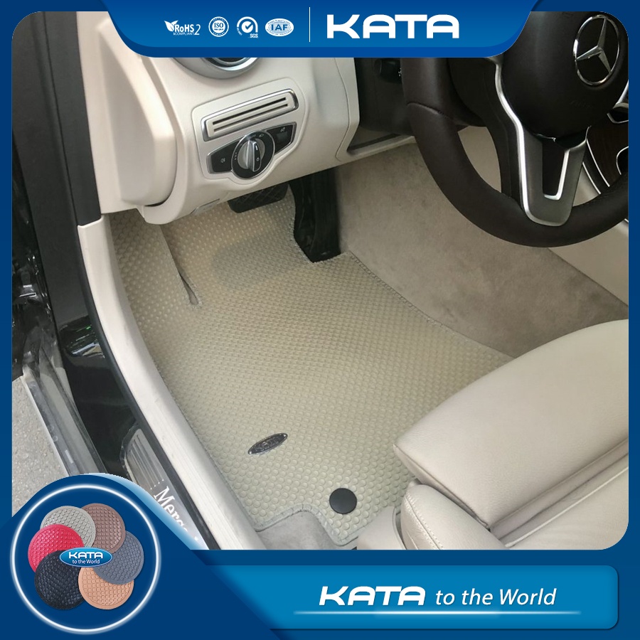 Thảm lót ô tô KATA cho xe Mercedes C W205 (2014 - 2021)  - Khít với sàn, Chống trơn, Không mùi, Không ẩm mốc