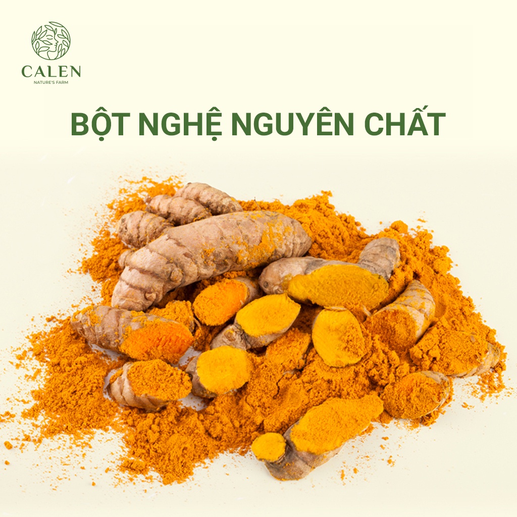 Mặt nạ nghệ, bột nghệ đắp mặt dưỡng trắng da Calen Nature Farm